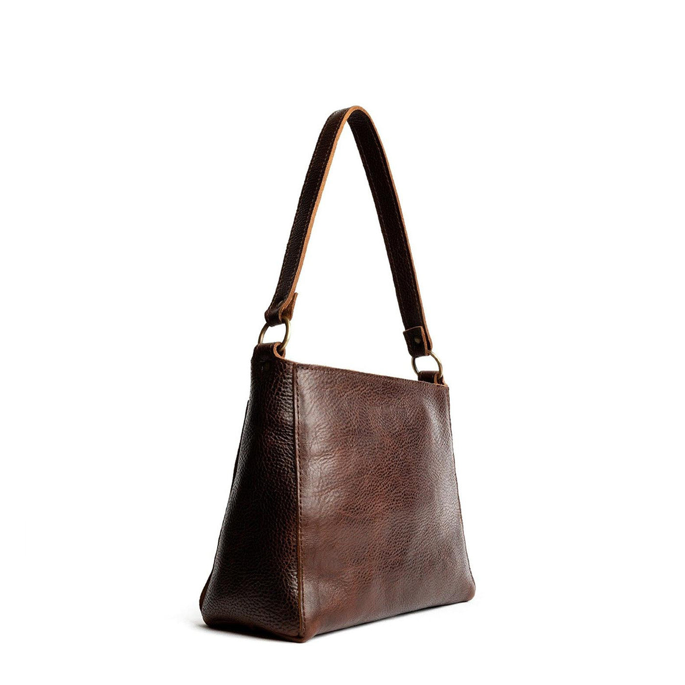 Coldbrew*Small | Triangular shoulder bag with antiqued brass finished hardware