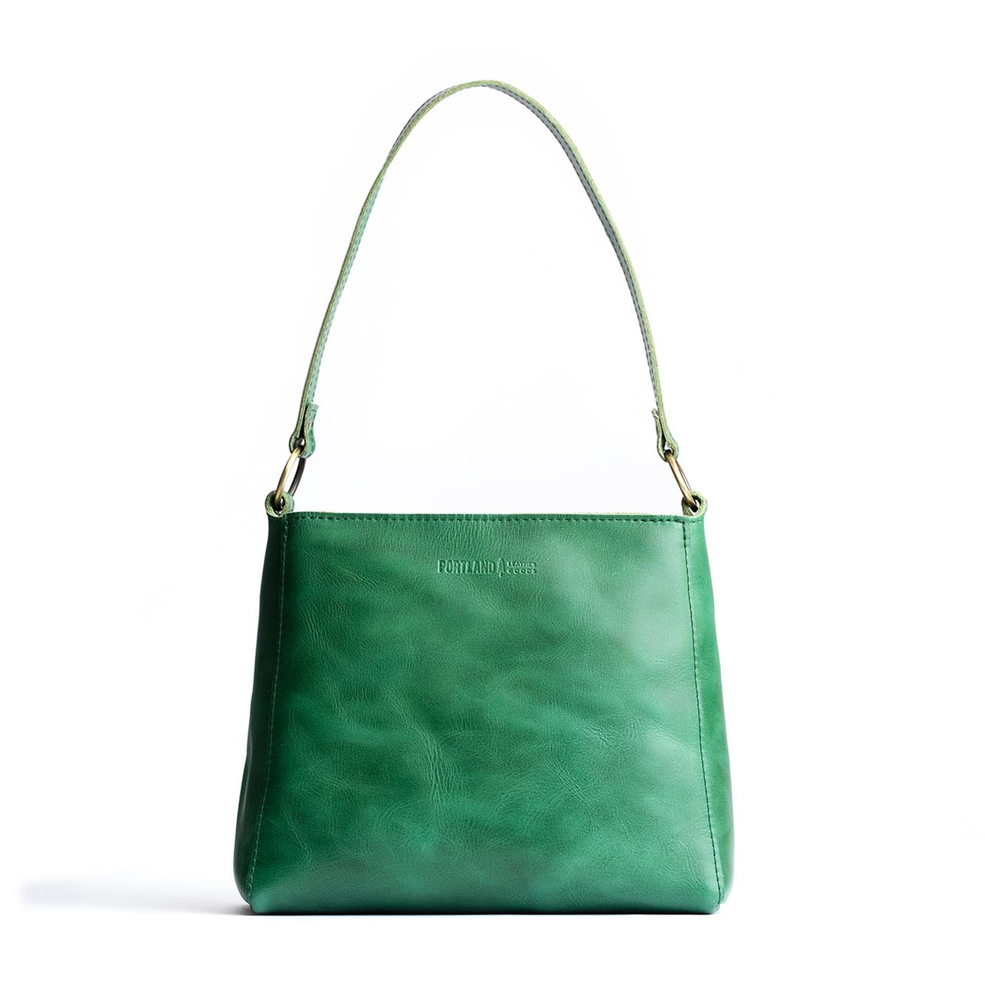 Cowboy Mint*Small | Triangular shoulder bag with antiqued brass finished hardware