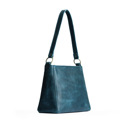 Lagoon*Small | Triangular shoulder bag with antiqued brass finished hardware