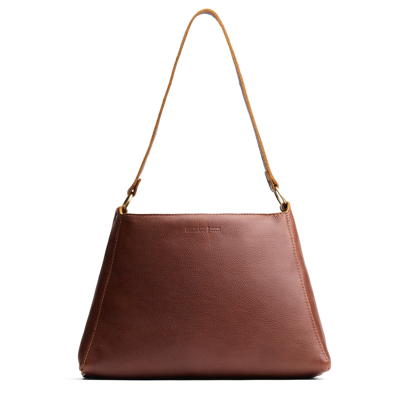 Asheville*Large | Large triangular shoulder bag with antiqued brass finished hardware