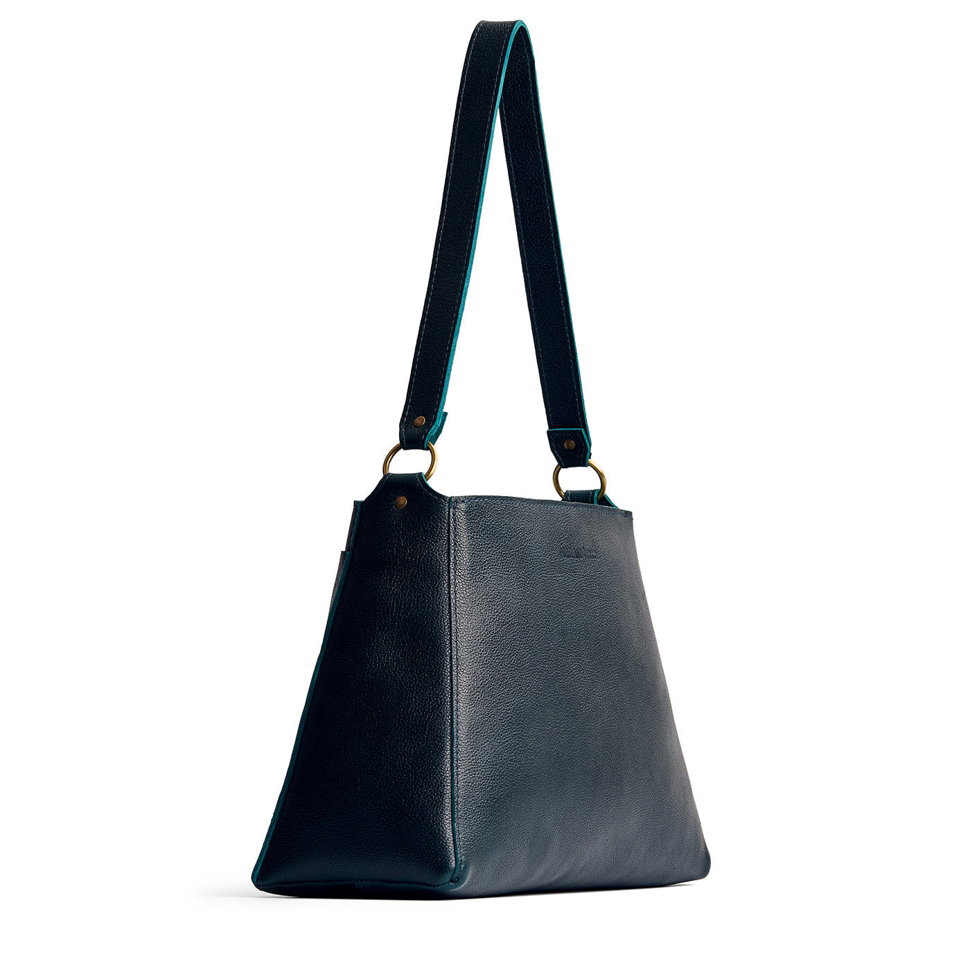 Boreal*Large | Large triangular shoulder bag with antiqued brass finished hardware