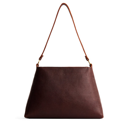 Coldbrew*Large | Large triangular shoulder bag with antiqued brass finished hardware