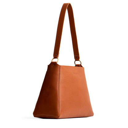 Honey*Large | Large triangular shoulder bag with antiqued brass finished hardware