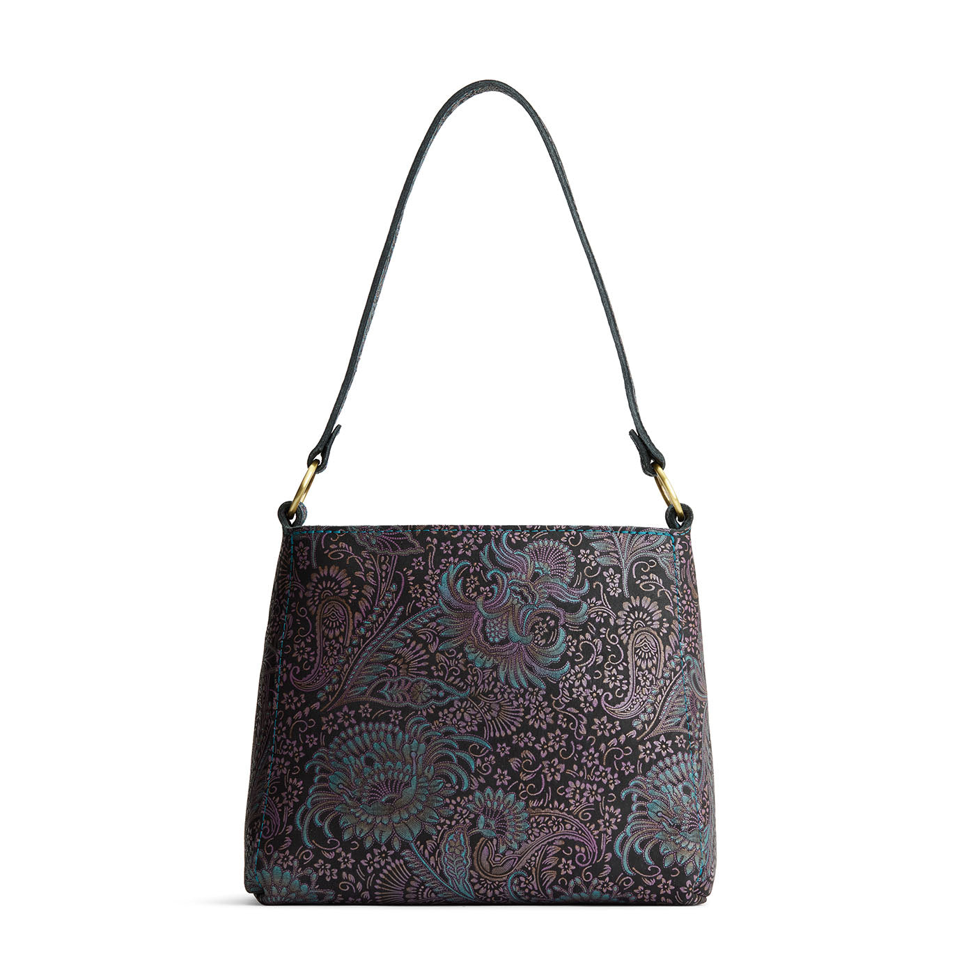 Masquerade*Small | Triangular shoulder bag with antiqued brass finished hardware