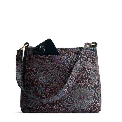 Masquerade*Small | Triangular shoulder bag with antiqued brass finished hardware