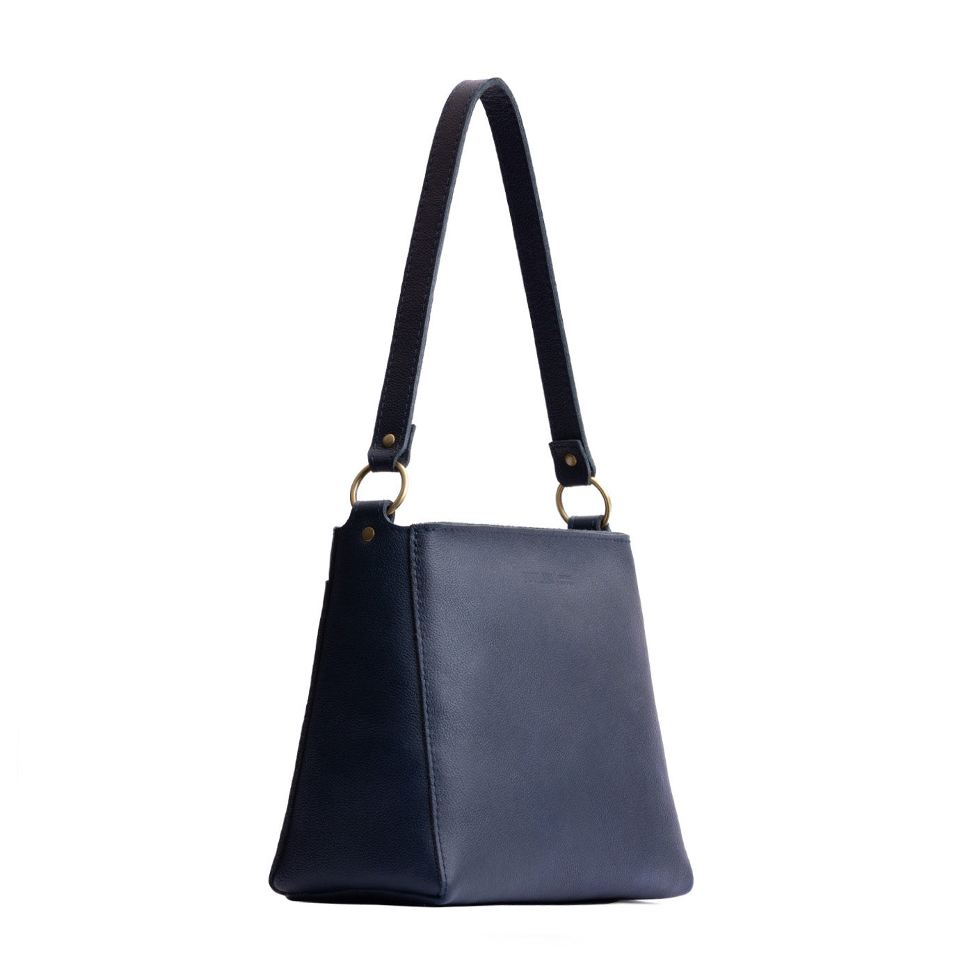 Night Owl*Small | Triangular shoulder bag with antiqued brass finished hardware