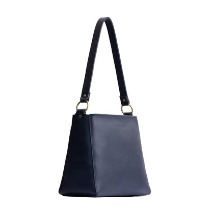 Night Owl*Small | Triangular shoulder bag with antiqued brass finished hardware