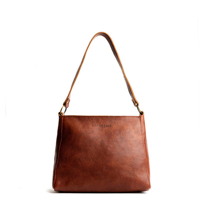 Nutmeg*Small | Triangular shoulder bag with antiqued brass finished hardware