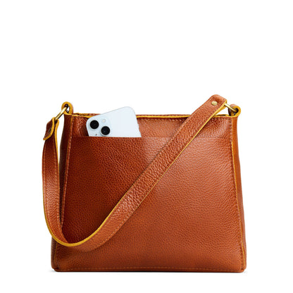 Sienna*Small | Triangular shoulder bag with antiqued brass finished hardware