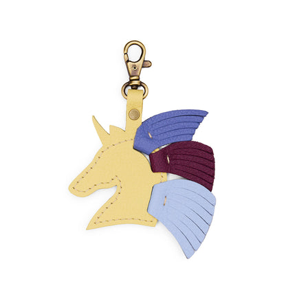 Butter Bliss | Playful unicorn head keychain with a fringe mane