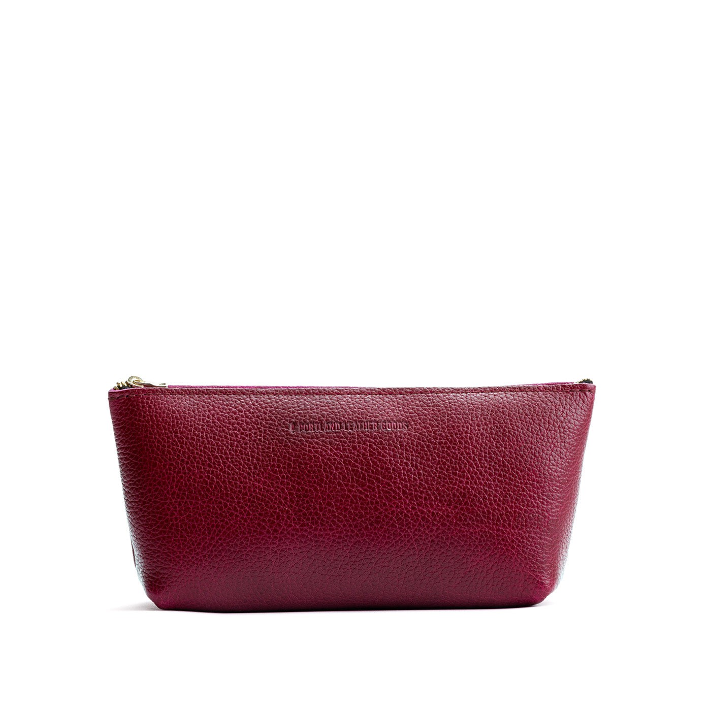 Orchid | Leather utility bag pouch with top zipper
