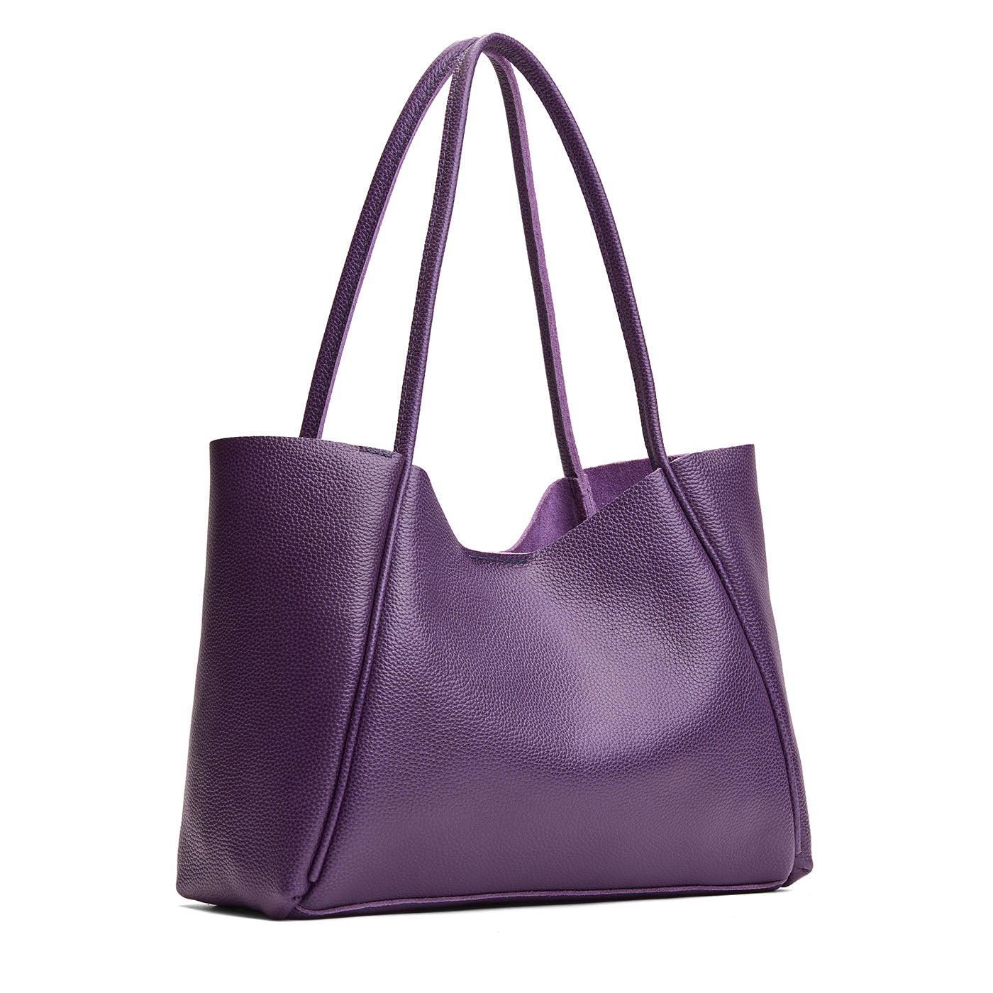 Empire*Large | Large wide tote with leather straps and snap closure