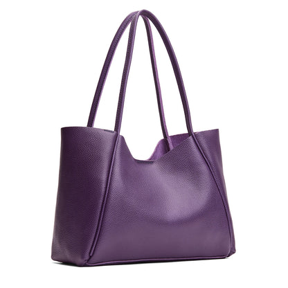 Empire*Large | Large wide tote with leather straps and snap closure