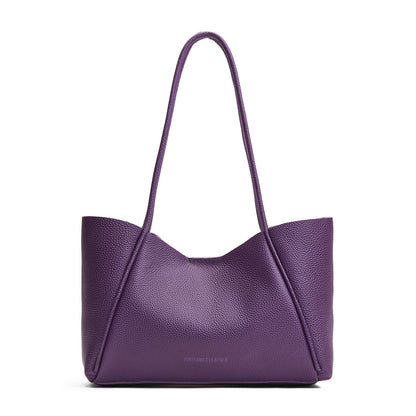 Empire*Medium | Wide tote with leather straps and snap closure