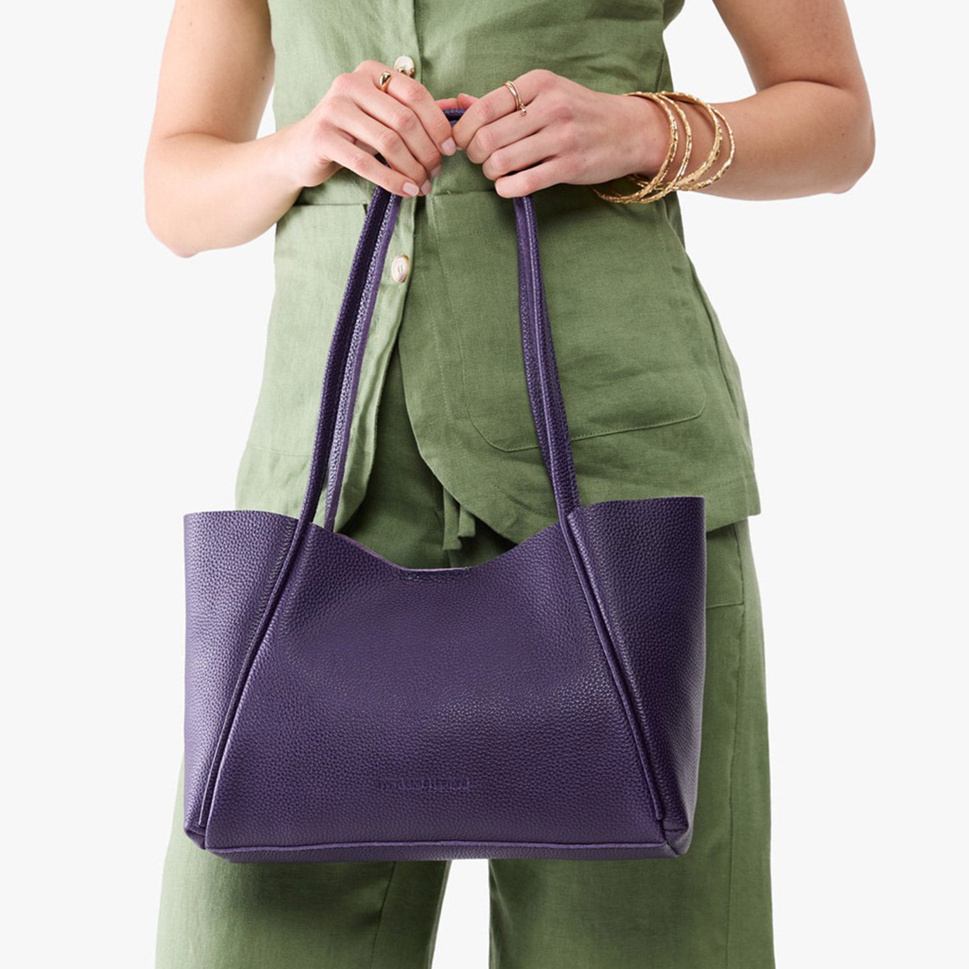 Empire*Medium | Model holding midsize rectangular tote bag