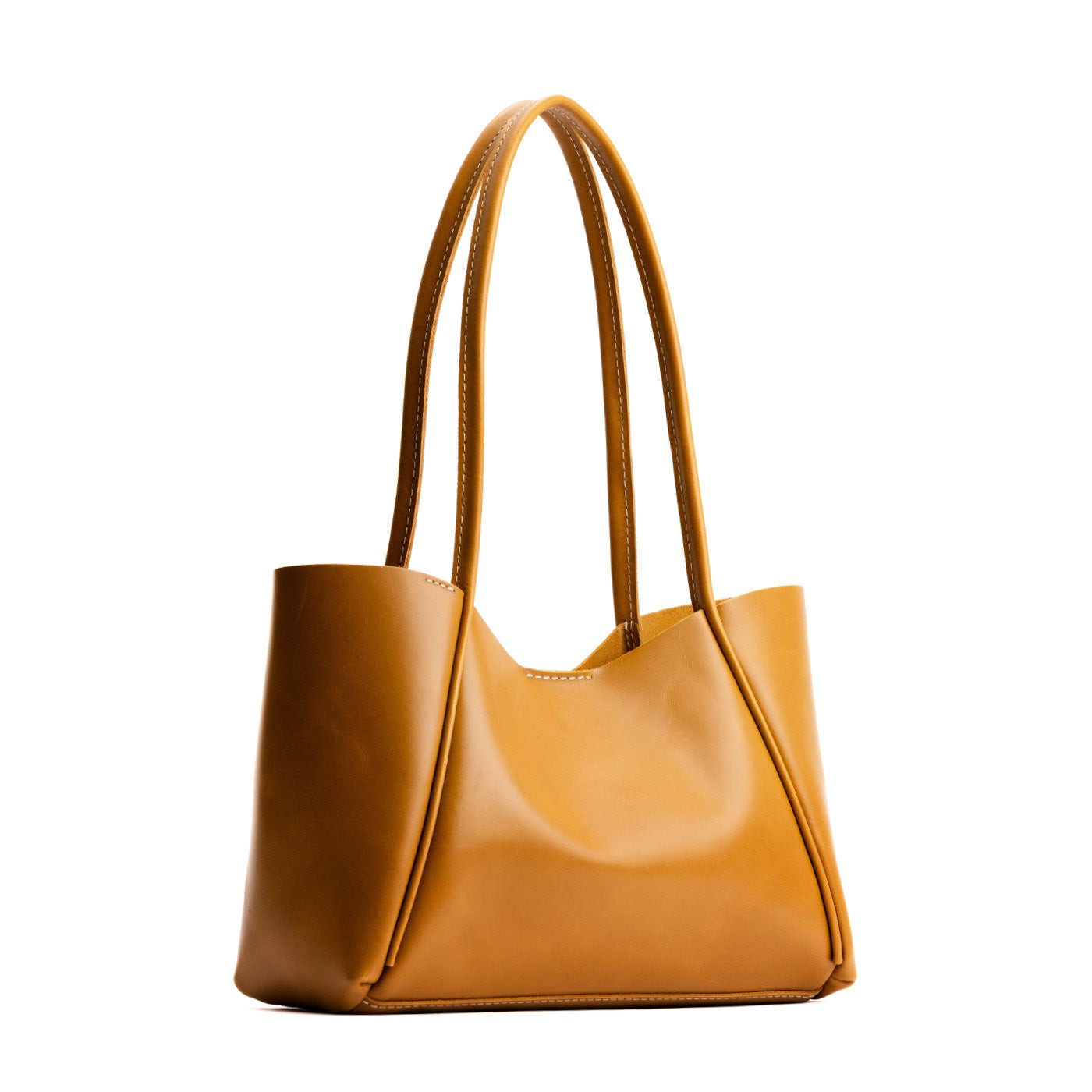 Mango*Medium | Wide tote with leather straps and snap closure
