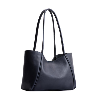 Night Owl*Medium | Wide tote with leather straps and snap closure