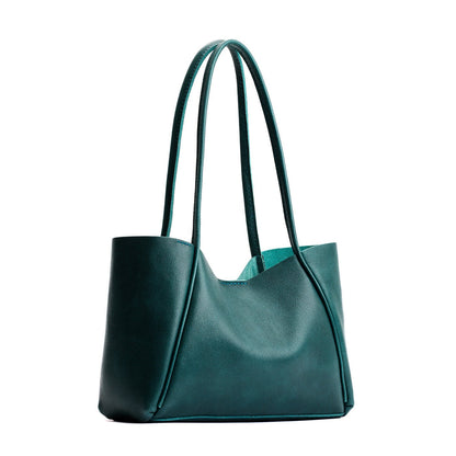 Sea Glass*Medium | Wide tote with leather straps and snap closure