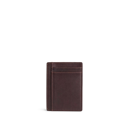 Trailstone | Vertical leather card holder on a white background