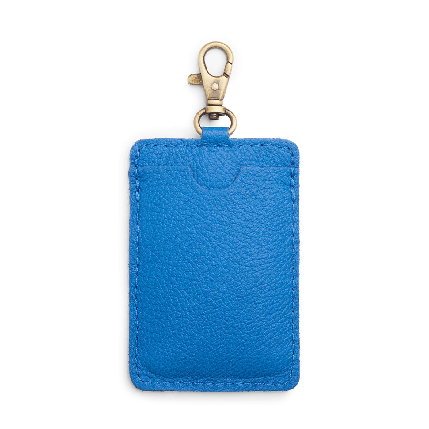 Skydive | A leather card holder with a swivel lobster clasp on a white background