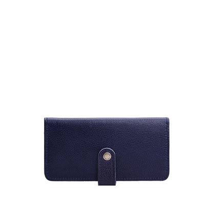 Cobalt | Leather wallet with snap closure