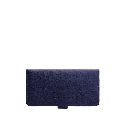 Cobalt | Leather wallet with snap closure