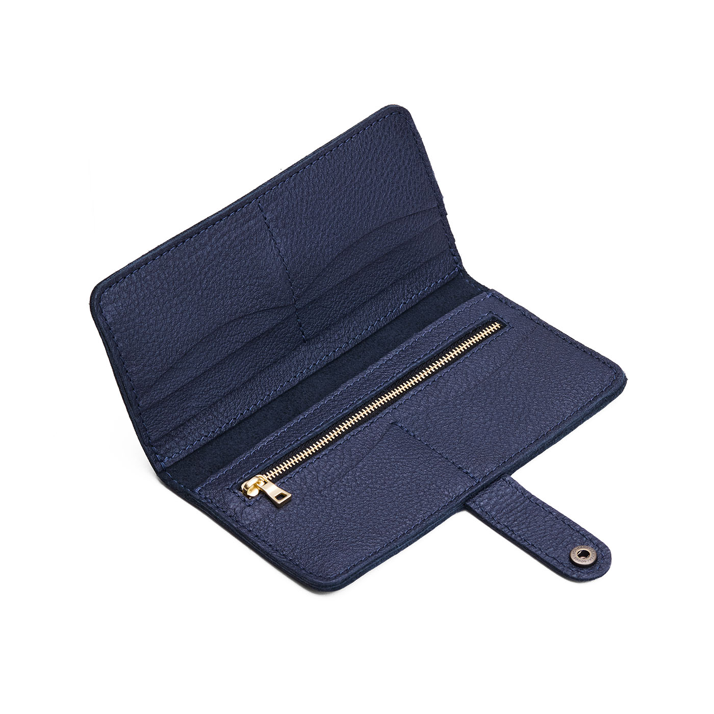Night Owl | Leather wallet with snap closure