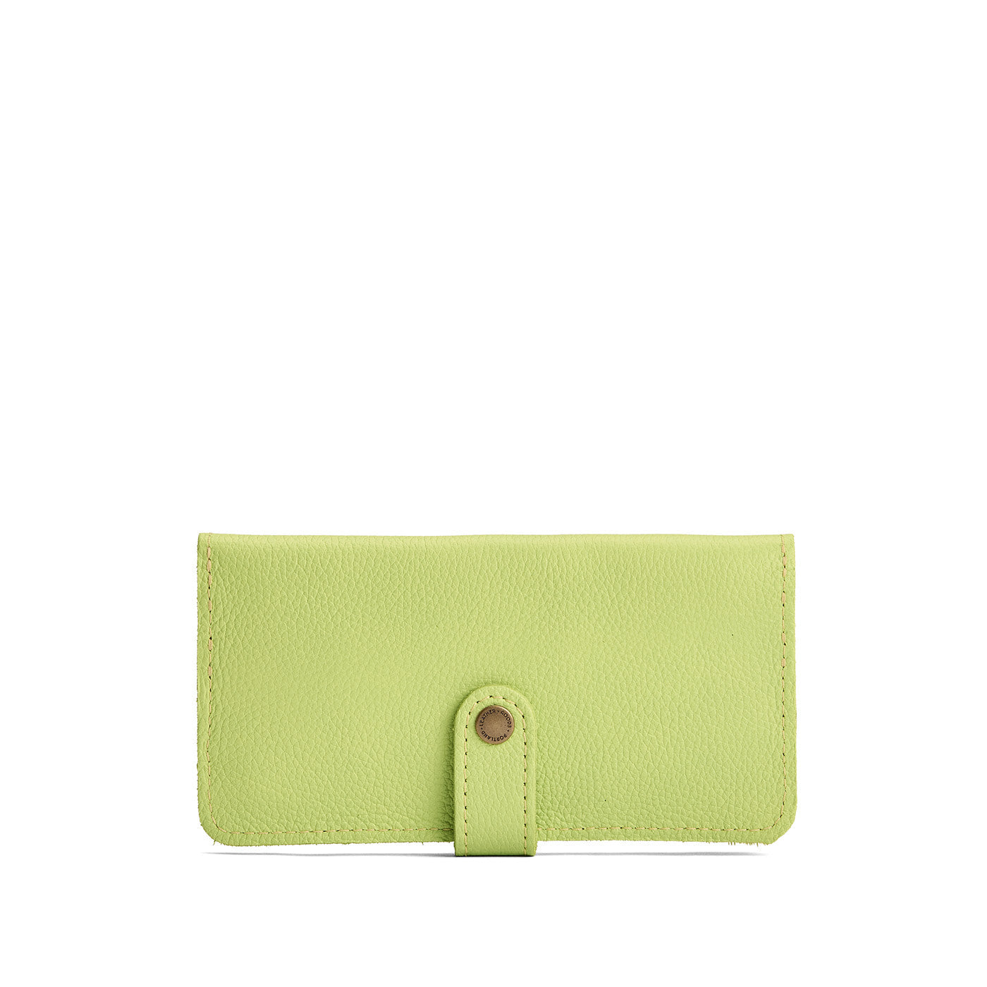Shadow Lime | Leather wallet with snap closure