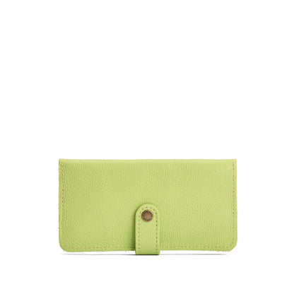 Shadow Lime | Leather wallet with snap closure