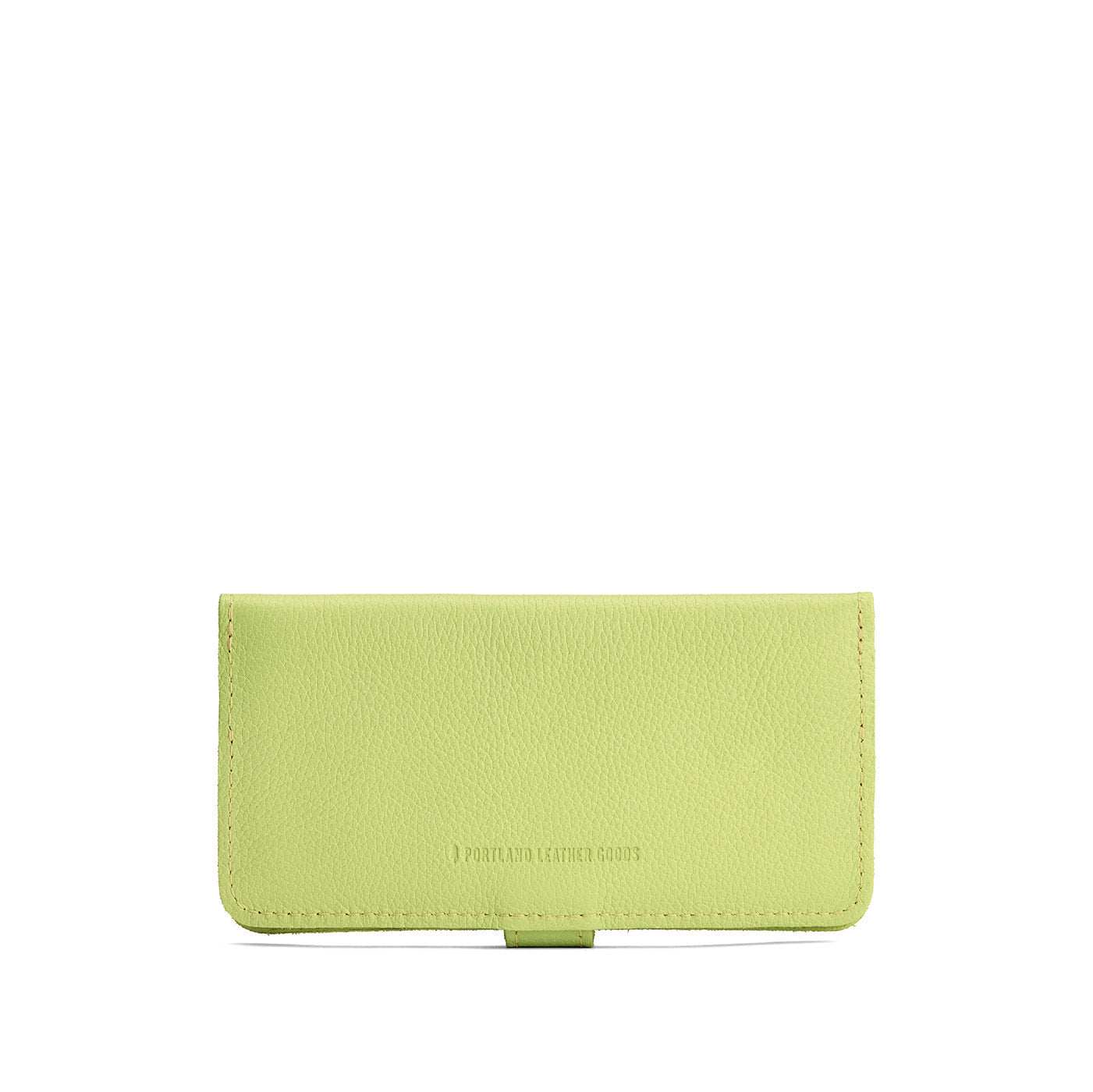 Shadow Lime | Leather wallet with snap closure