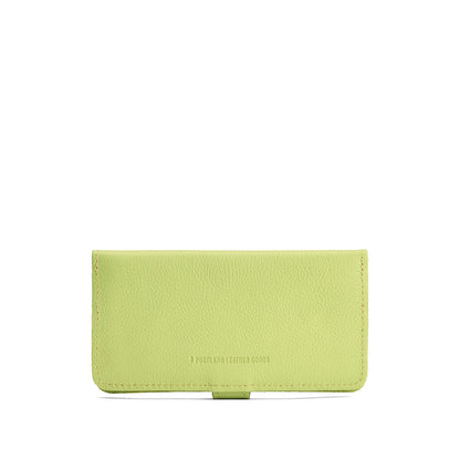 Shadow Lime | Leather wallet with snap closure