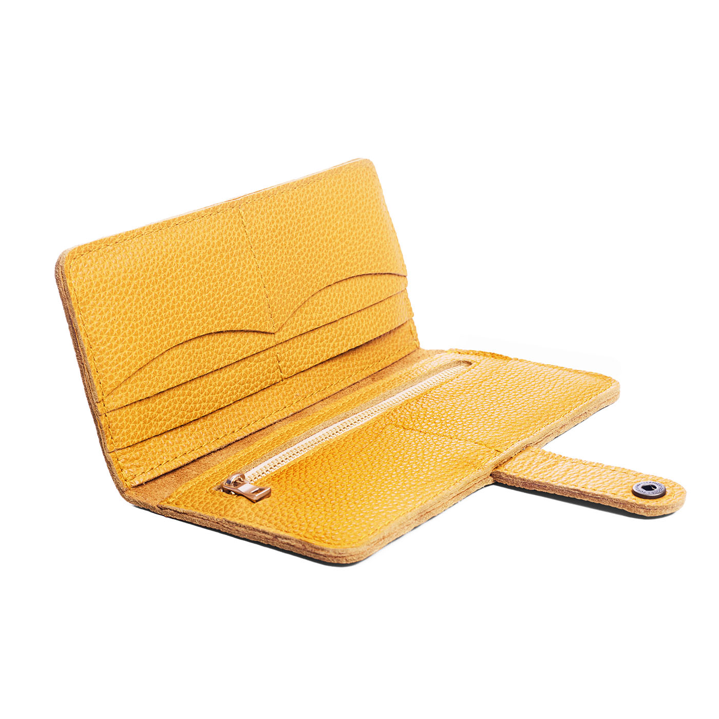 Sunshine | Leather wallet with snap closure