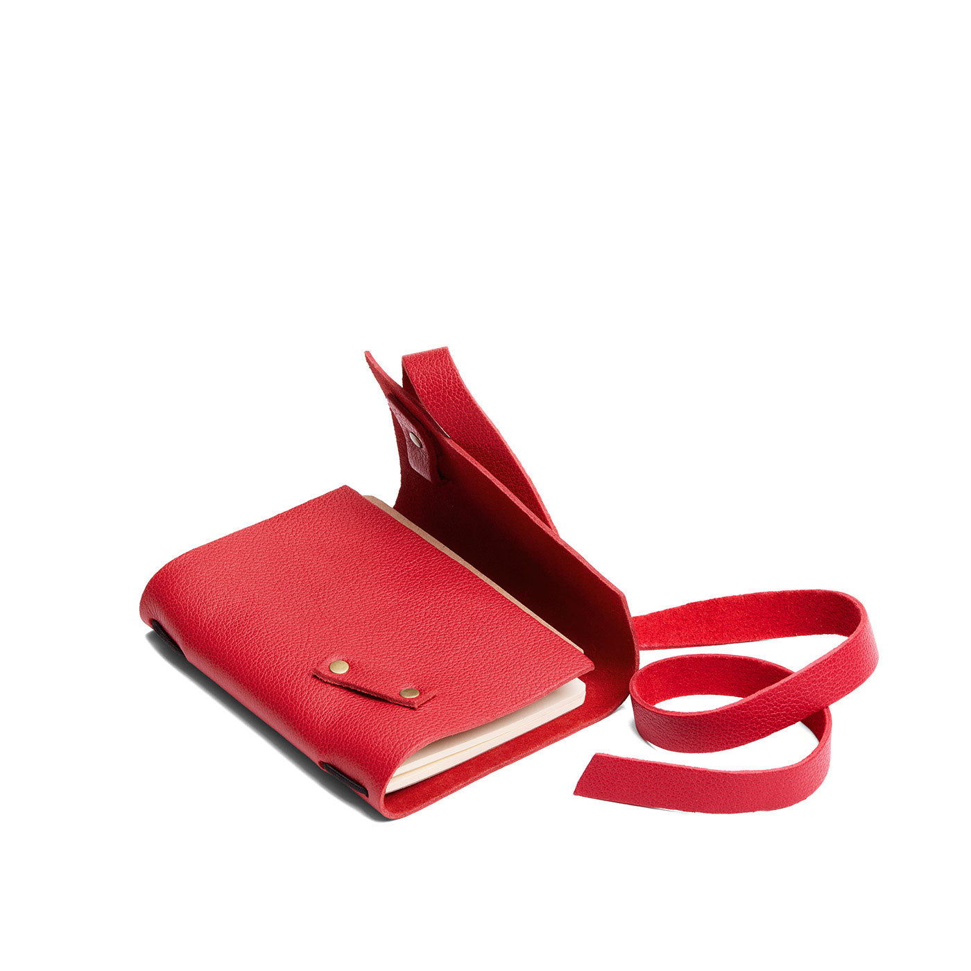Cherry*Small | Wrap Journal open