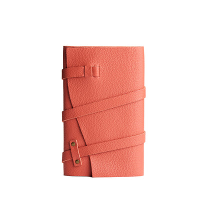 Coral*Large | Wrap Journal closed