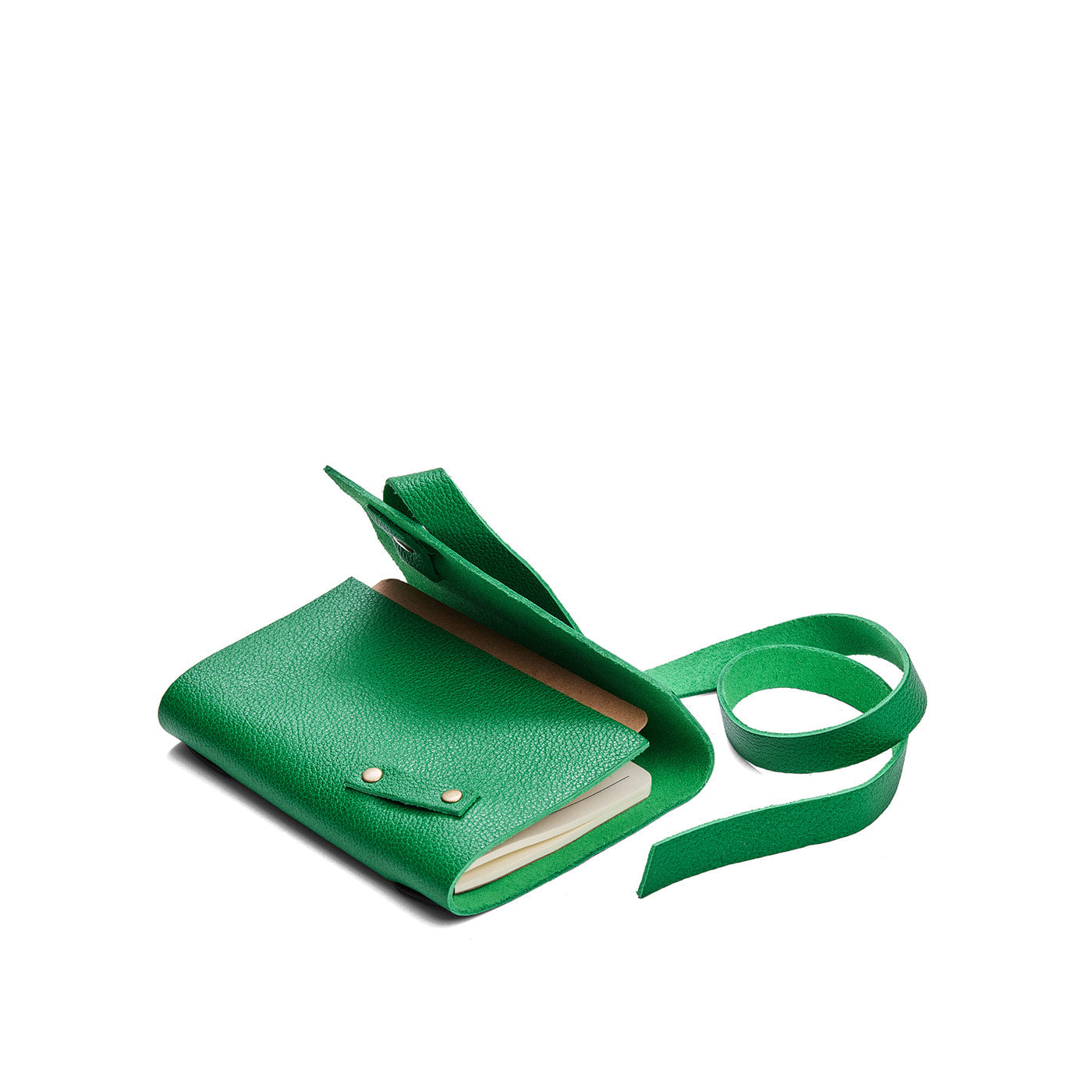 Jolly Green*Small | Wrap Journal open