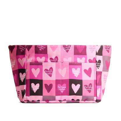 Sugar Rush*Zipper*Large | Heart printed canvas organizer with pockets