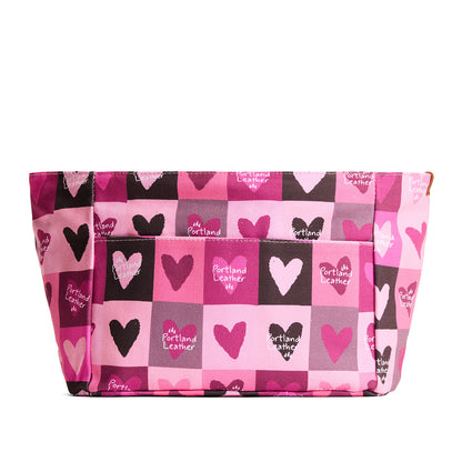Sugar Rush*Zipper*Large | Heart printed canvas organizer with pockets